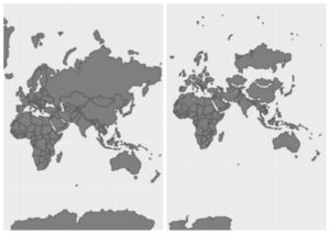 Гифка, показывающая настоящий размер стран, а не тот, к которому мы привыкли на картах
