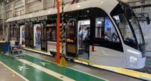 Новые трамваи готовят к отправке в Красноярск