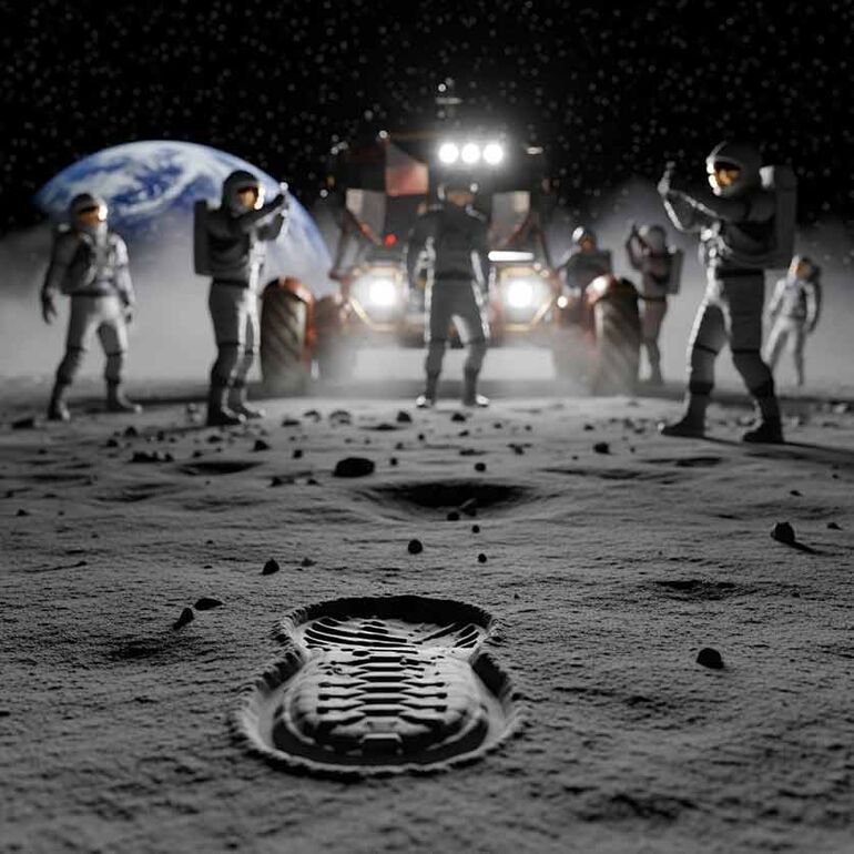 На Луне становится слишком тесно: как ученые предлагают спасать следы Нила Армстронга  от будущих туристов