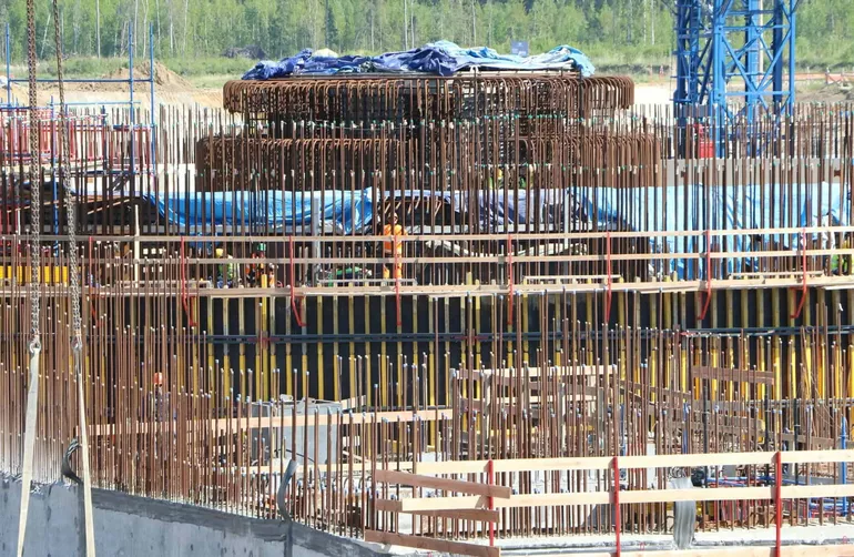 На атомных стройках России: Шахта для ВВЭР-1200 и виброизоляция для первого в мире реактора 4-го поколения реактора, Ленинградской, первого, энергоблока, Источник, бетона, ВВЭР1200, шахты, работы, турбоагрегата, строители, локализации, кубометров, время, причем, конструкции, эксплуатацию, радиационную, снизить, более