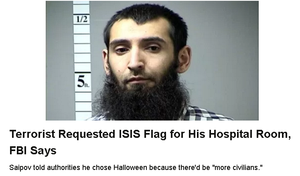 Обнаглевший террорист Саипов требует в больничную палату флаг ИГИЛ