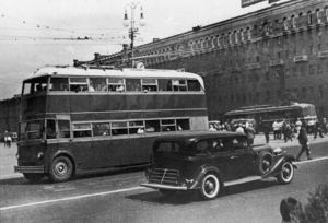 Советский двухэтажный троллейбус
