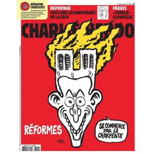 Charlie Hebdo опубликовал карикатуру на пожар в Нотр-Дам-Даме
