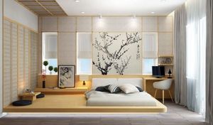 Спальня в японском стиле, хороший способ создать скромную и минималистическую аранжировку