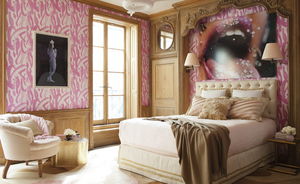 Союз гламура и классики: романтическая розовая спальня от Amanda Nisbet