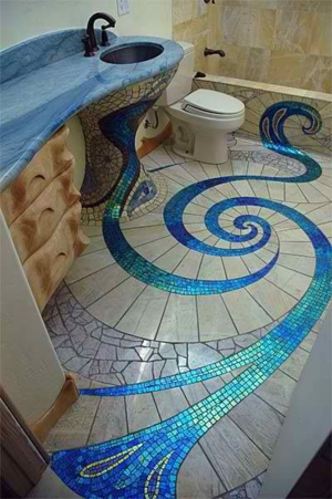 17 мозаичных идей для оформления ванной комнаты