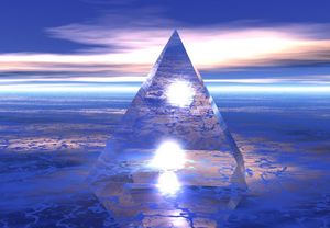 Хрустальные пирамиды неизвестного происхождения и предназначения в центре Бермудского треугольника.