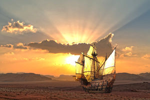 Как корабль набитый золотом и жемчугом оказался в пустыне
