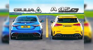Дрэг-гонка: Mercedes-AMG A 45 против Alfa Romeo Giulia QV