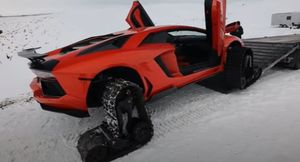 Владелец Lamborghini Aventador представил гусеничную версию суперкара