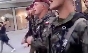 Польские солдаты спели строевую песню про завоевание Львова