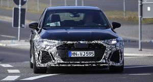 В Сеть попали снимки прототипов обновленного Audi RS3 Sportback и RS3 Sedan