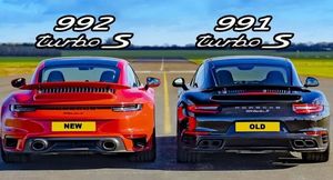 Сражение в дрэге нового и старого Porsche 911 Turbo S показали на видео
