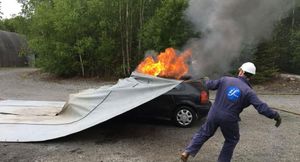 Компания из Норвегии разработала уникальные противопожарные одеяла для автомобилей