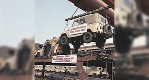 Как транспортировали новые автомобили в СССР
