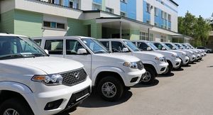 В Южно-Сахалинск доставили 9 УАЗ «Патриот» для больниц