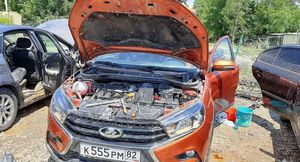 Владелец Lada Vesta Cross показал свою машину после потопа в Краснодарском крае