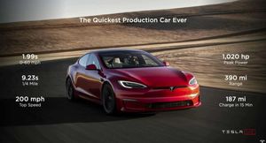 Tesla Model S Plaid вывели на дрэг-рейс с обычным автомобилем