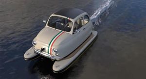 Миленькая лодка в стиле Fiat 500