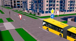 Изучаем ПДД. В каком направлении разрешено движение автобусу?