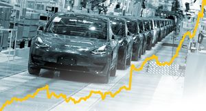 Акции Tesla подорожали до рекордного уровня и стали стоить более 1.2 триллиона долларов