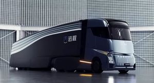 Китайская Geely создала достойного конкурента для Tesla Semi — электрический грузовик Homtruck