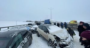 В Тульской области столкнулись 50 автомобилей