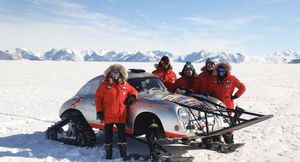 Полугусеничный Porsche 356 успешно завершил пробег по Антарктиде