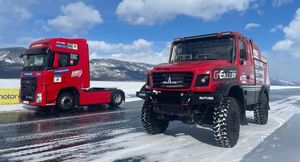 До какой скорости можно разогнать грузовик МАЗ на льду