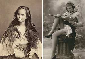 Женская красота на открытках столетней давности