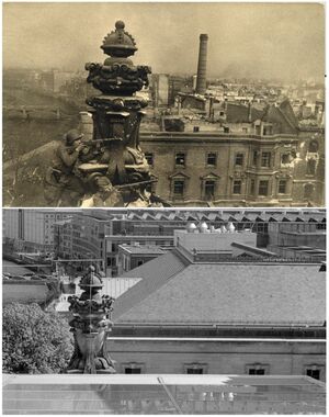 Берлин в руинах в 1945-ом и сейчас. Поразительное сравнение снимков.