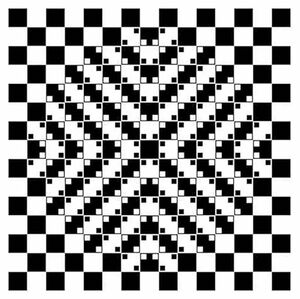 Иллюзия непараллельных линий в квадрате