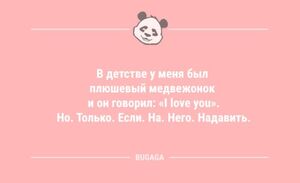 Анекдоты для настроения: «В детстве у меня был плюшевый медвежонок…» (9 шт)