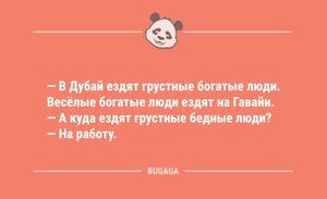 Смешные анекдоты в начале недели: «В Дубай ездят грустные богатые люди…» (9 шт)