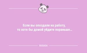 Пятничная порция анекдотов: «Если вы опоздали на работу…» (12 шт)