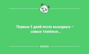 Предпятничные анекдоты: «Первые 5 дней после выходных…» (11 шт)