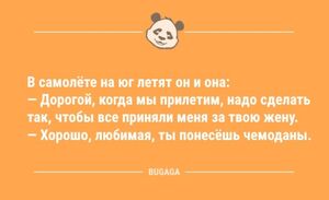 Анекдоты для хорошего настроения: «В самолёте на юг летят он и она…» (10 фото)