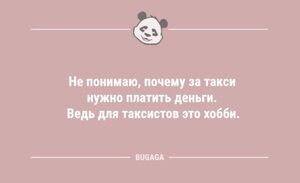 Анекдоты для улыбки: «Не понимаю, почему за такси нужно платить деньги…» (12 фото)
