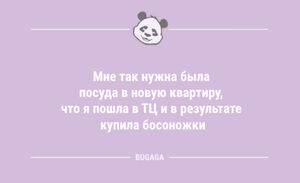 Короткие анекдоты: «Мне так нужна была посуда в новую квартиру…» (10 шт)