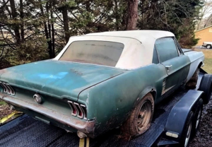 Редкий Ford Mustang 1967 года возвращается на дороги после долгого простоя