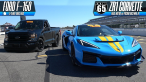 Chevrolet Corvette ZR1 2025 года и быстрый Ford F-150 устроили дуэль на трассе