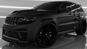 Виртуальный тюнинг Jeep Grand Cherokee Trackhawk: черный стиль и агрессия в деталях