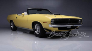 Редчайший кабриолет Plymouth Barracuda 1970 года с мотором 440 Six Barrel выставлен на аукцион