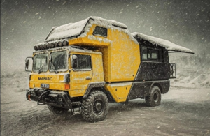 Уникальный автодом на базе MAN KAT: роскошь, проходимость и балкон на крыше