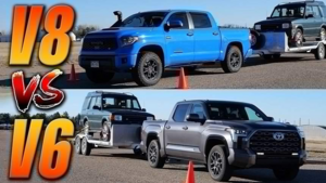 Сравнение Toyota Tundra V8 и гибрида: кто быстрее с прицепом и экономичнее