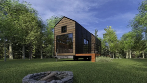 Hearthwood: дом на колесах с деревянным интерьером и потолками как в соборе