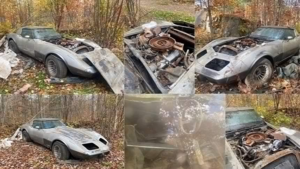 Редкий Corvette Silver Anniversary с мотором L82 нашли заброшенным в лесу Канады