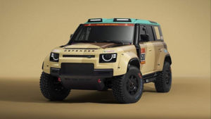 Land Rover показал уникальный Defender для Дакара с маскировочной раскраской