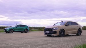 Audi RS Q8 performance и Aston Martin DBX707 устроили захватывающую гонку на прямой