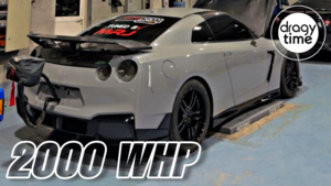 Суперкар Nissan GT-R R35 с 2000 л.с. не смог реализовать свой потенциал на дрэге